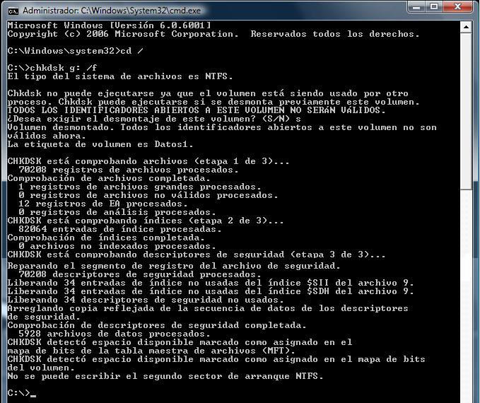 Como buscar y reparar errores en windows 7