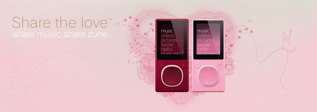 Zune Red de 80 GB para San Valentín
